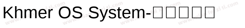 Khmer OS System字体转换